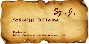Székelyi Julianna névjegykártya