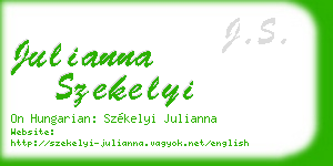 julianna szekelyi business card